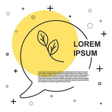 Black line Leaf icon isolated on white background. Leaves sign. Fresh natural Stock Illustration