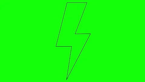 Black line lightning green Stock Footage 251558161
