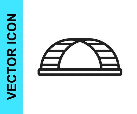 Black line Monkey bar icon isolated on white background. Vector Stock Illustration