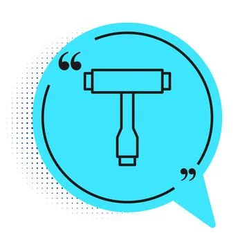 Black line Multi-Function All-In-One portable skate tool T-tool for skateboard Stock Illustration