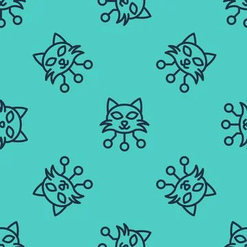 Black line NFT Digital crypto art icon isolated seamless pattern on green b.. 스톡 일러스트