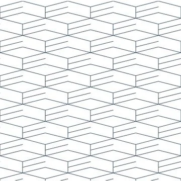 Black line pattern on white, seamless backdrop, minimalistic design Stock Illustration