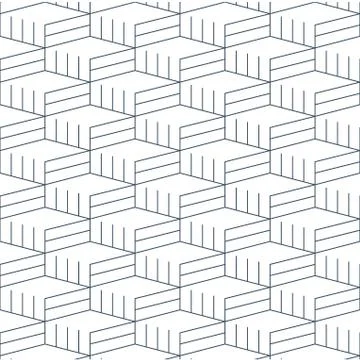 Black line pattern on white, seamless backdrop, minimalistic design Stock Illustration