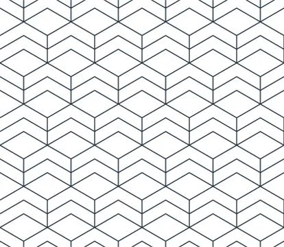 Black line pattern on white, seamless backdrop, minimalistic design Stockillustratie