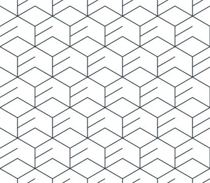 Black line pattern on white, seamless backdrop, minimalistic design イラスト素材