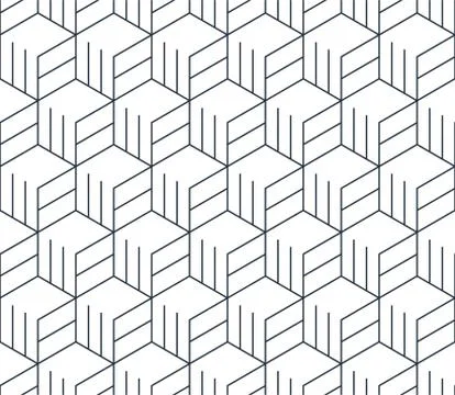 Black line pattern on white, seamless backdrop, minimalistic design Illustrazione stock