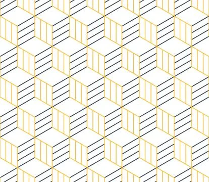 Black line pattern on white, seamless backdrop, minimalistic design イラスト素材