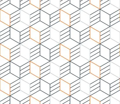 Black line pattern on white, seamless backdrop, minimalistic design Stock Illustration
