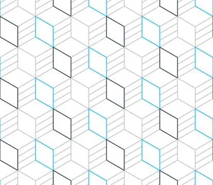 Black line pattern on white, seamless backdrop, minimalistic design Stockillustratie