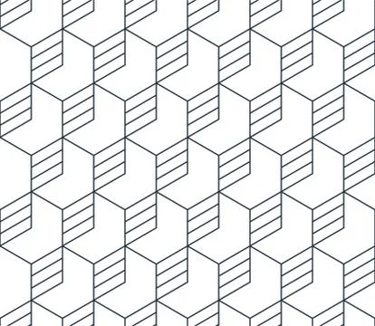 Black line pattern on white, seamless backdrop, minimalistic design Stock Illustration