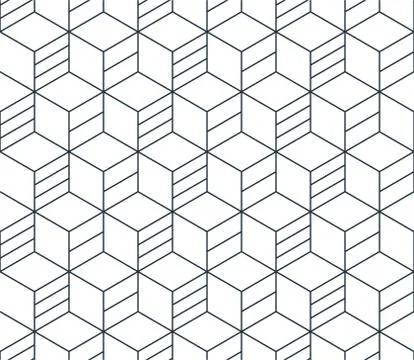 Black line pattern on white, seamless backdrop, minimalistic design Stock Illustration