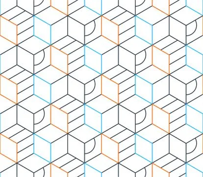 Black line pattern on white, seamless backdrop, minimalistic design イラスト素材