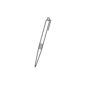 Black line pen. Stock Illustration