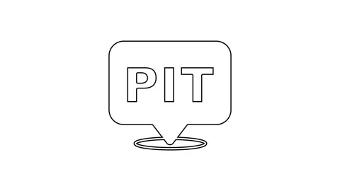 Black line Pit stop icon isolated on white background. 4K Video motion graphic Stock Footage 167514562