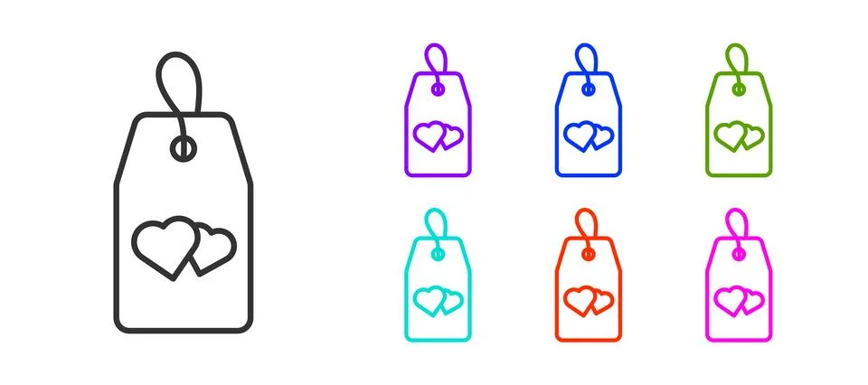 Black line Please do not disturb with heart icon isolated on white backgrou.. Illustration