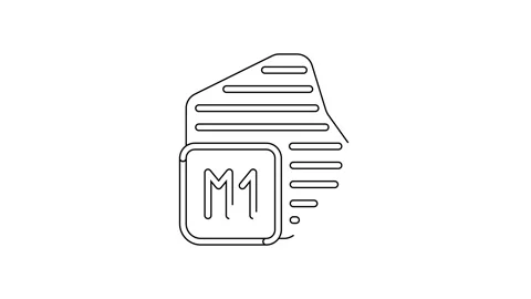 Black line Processor icon isolated on white background. CPU, central processing Video stock 155481450