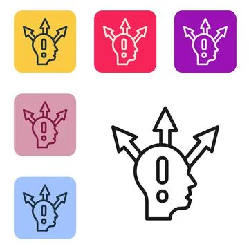 Black line Project team base icon isolated on white background. Business Stock Illustration