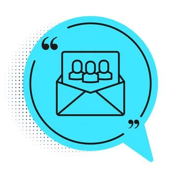 Black line Project team base icon isolated on white background. Business イラスト素材