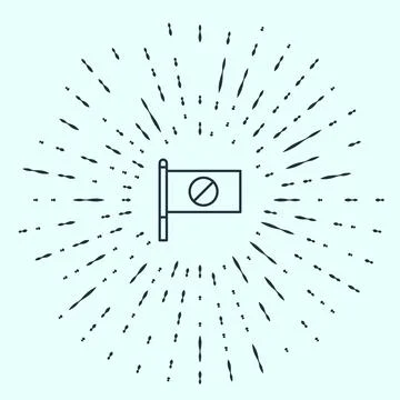 Black line Protest icon isolated on grey background. Meeting, protester, picket Stock Illustration