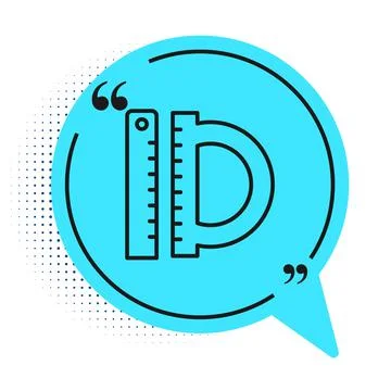 Black line Protractor grid for measuring degrees icon isolated on white Stock Illustration