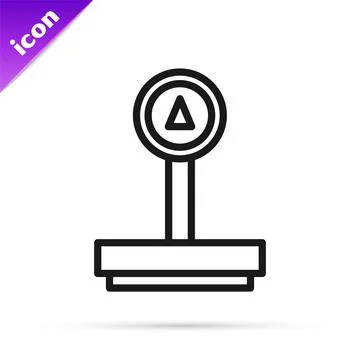 Black line Scale icon isolated on white background. Logistic and delivery イラスト素材