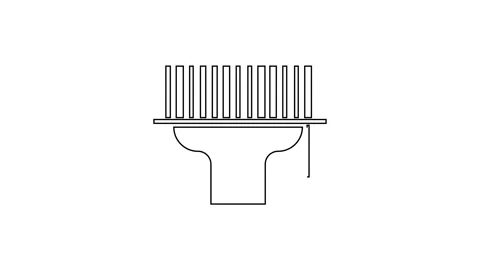 Black line Scanner scanning bar code icon isolated on white background. Barcode Stock-Footage 160226345