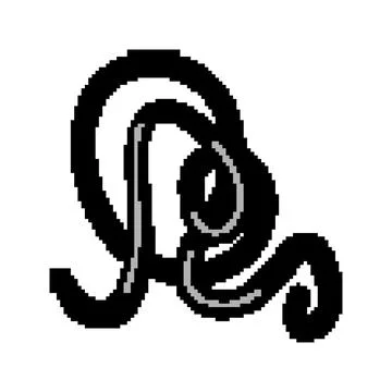 Black line scribbling loops creating abstract knot shape 스톡 일러스트