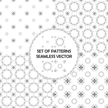 Black line seamless pattern background. Vector illustration for elegant design. 스톡 일러스트