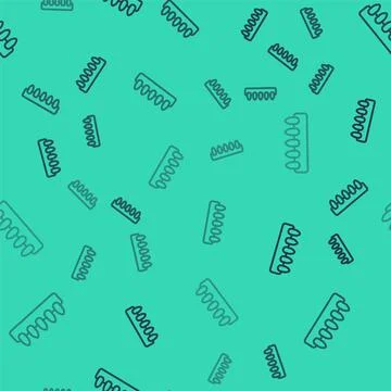 Black line Set of false nails for manicure icon isolated seamless pattern on 스톡 일러스트