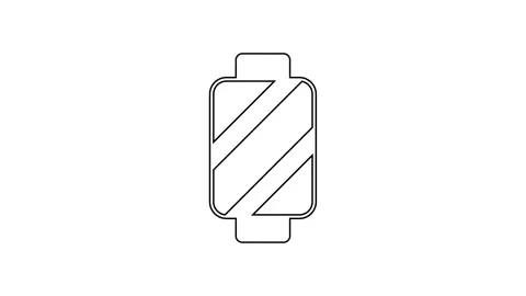 Black line Sewing thread on spool icon isolated on white background. Yarn spool Stock Footage 167512710
