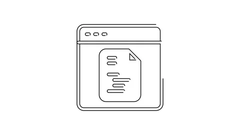 Black line Software, web developer programming code icon isolated on white Stock Footage 155481723