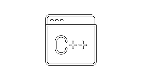 Black line Software, web developer programming code icon isolated on white Stock Footage 160293921