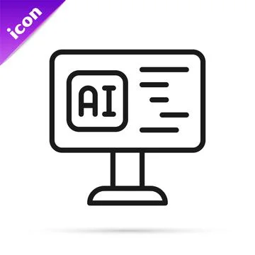 Black line Software, web developer programming code icon isolated on white Stock Illustration