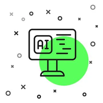 Black line Software, web developer programming code icon isolated on white Stock Illustration