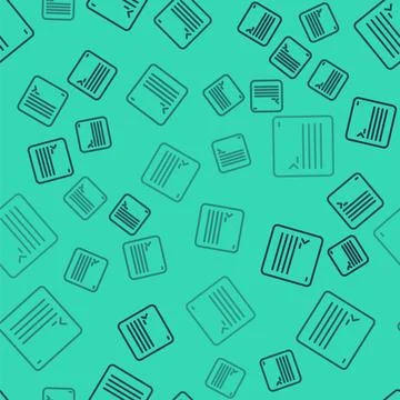 Black line Software, web developer programming code icon isolated seamless .. Stock Illustration