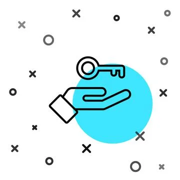 Black line Solution to the problem in psychology icon isolated on white Stock Illustration