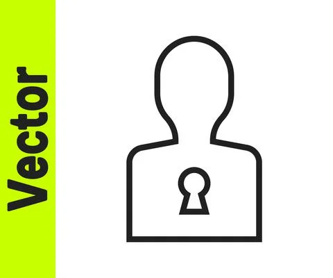 Black line Solution to the problem in psychology icon isolated on white Stock Illustration