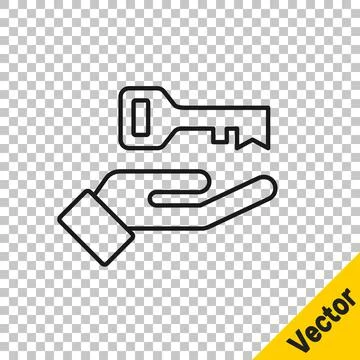 Black line Solution to the problem in psychology icon isolated on transparent Illustrazione stock