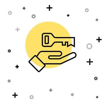 Black line Solution to the problem in psychology icon isolated on white 스톡 일러스트