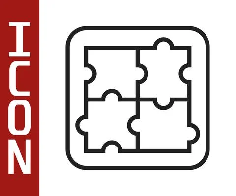 Black line Solution to the problem in psychology icon isolated on white 스톡 일러스트