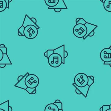 Black line Speaker volume, audio voice sound symbol, media music icon isolate Stock Illustration