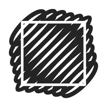 Black line stroke over square frame background set Stock Illustration