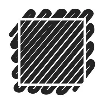 Black line stroke over square frame background set Stock Illustration