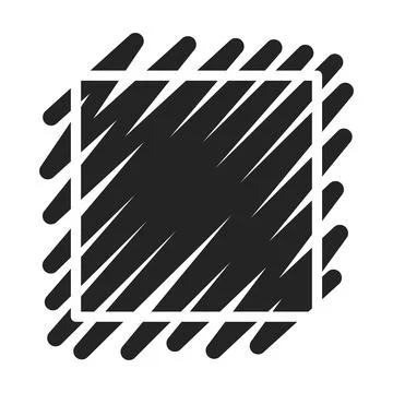 Black Line Stroke Square Frame Set on Background Stock Illustration