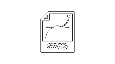 Black line SVG file document. Download s... | Stock Video | Pond5