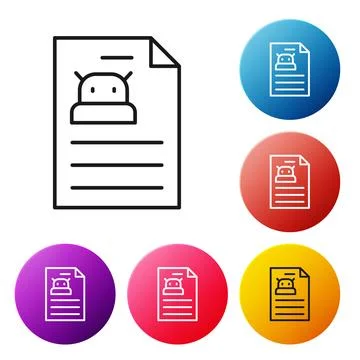 Black line Technical specification icon isolated on white background. Technical イラスト素材