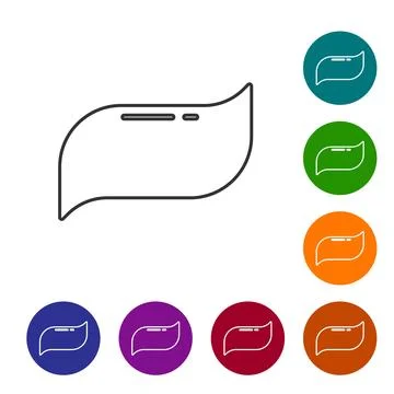 Black line Toothpaste icon isolated on white background. Set icons in color Illustrazione stock