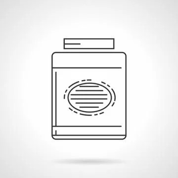 Black line vector icon for gainer supplements Illustrazione stock