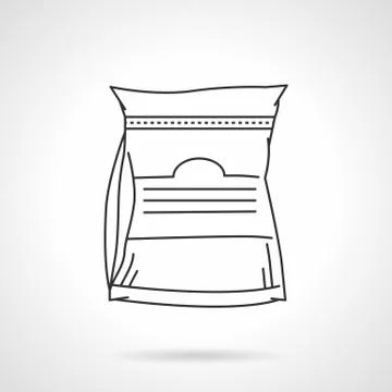 Black line vector icon for glutamine supplements Illustrazione stock