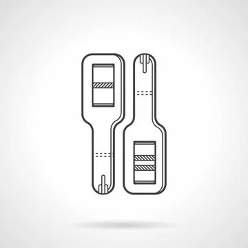 Black line vector icon for pregnancy tests Black flat line vector icon for... 写真素材
